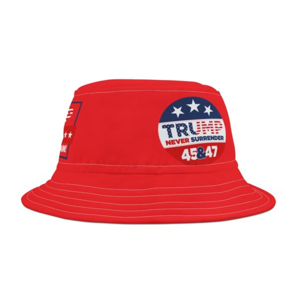 Red bucket hat